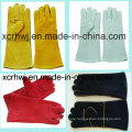 14&#39;&#39;high Quality Kuh Split Leder Schweißen Handschuhe mit Kevlar Stitching und Socket Futter, Leder Arbeitshandschuhe Hersteller, Schweißensicherheit Handschuhe für Schweißer